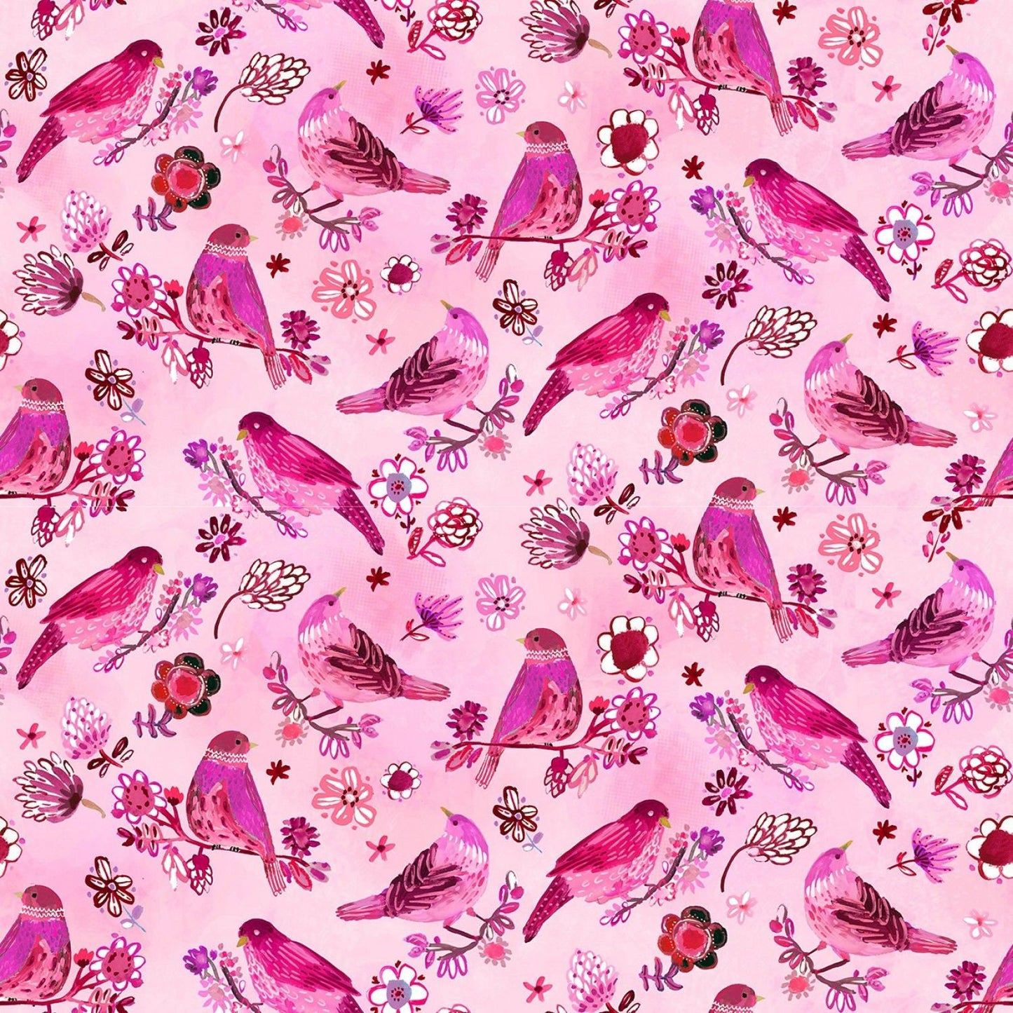Tree of Life by August Wren So Fly Pink ST-DJL1704PI Cotton Woven Fabric