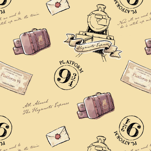 Licensed Harry Potter 2020 Hogwarts Express 23800600-2 Cotton Woven Fabric