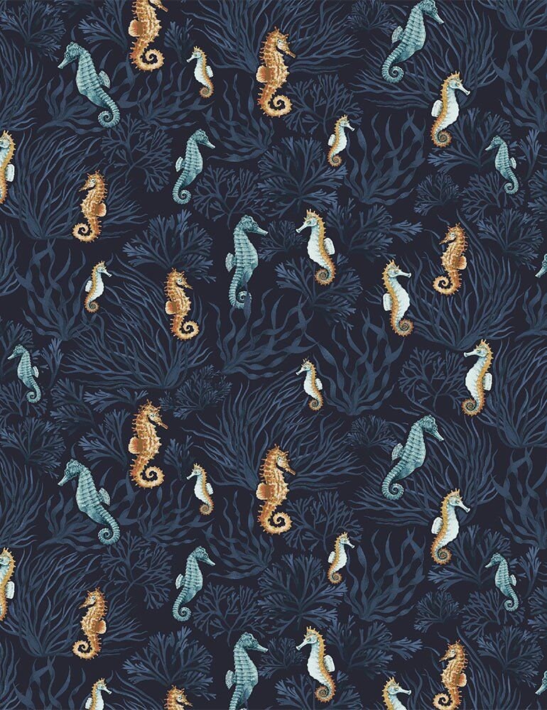 Hook Line & Sinker Sofishticated Marlin STELLA-1803 Cotton Woven Fabric