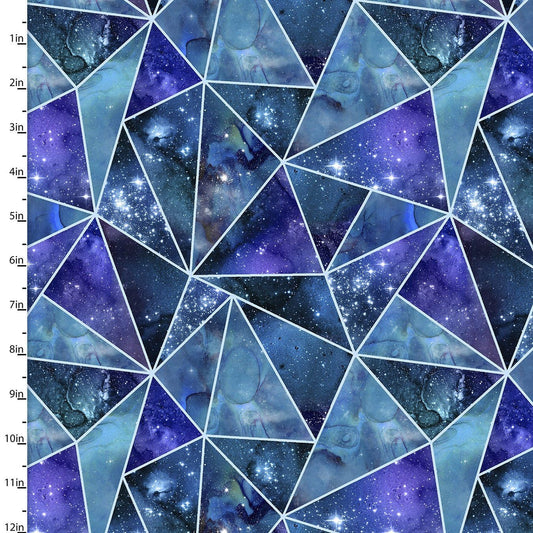 Magical Galaxy Fractured w/Glitter 17167-MLT Cotton Woven Fabric