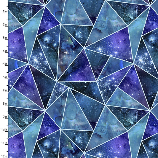 Magical Galaxy Fractured w/Glitter 17167-MLT Cotton Woven Fabric