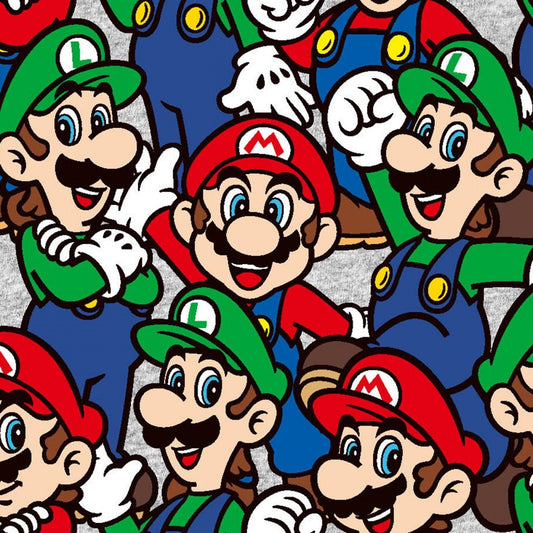 Licensed Nintendo Mario Luigi Packed 73545A620715 Cotton Woven Fabric
