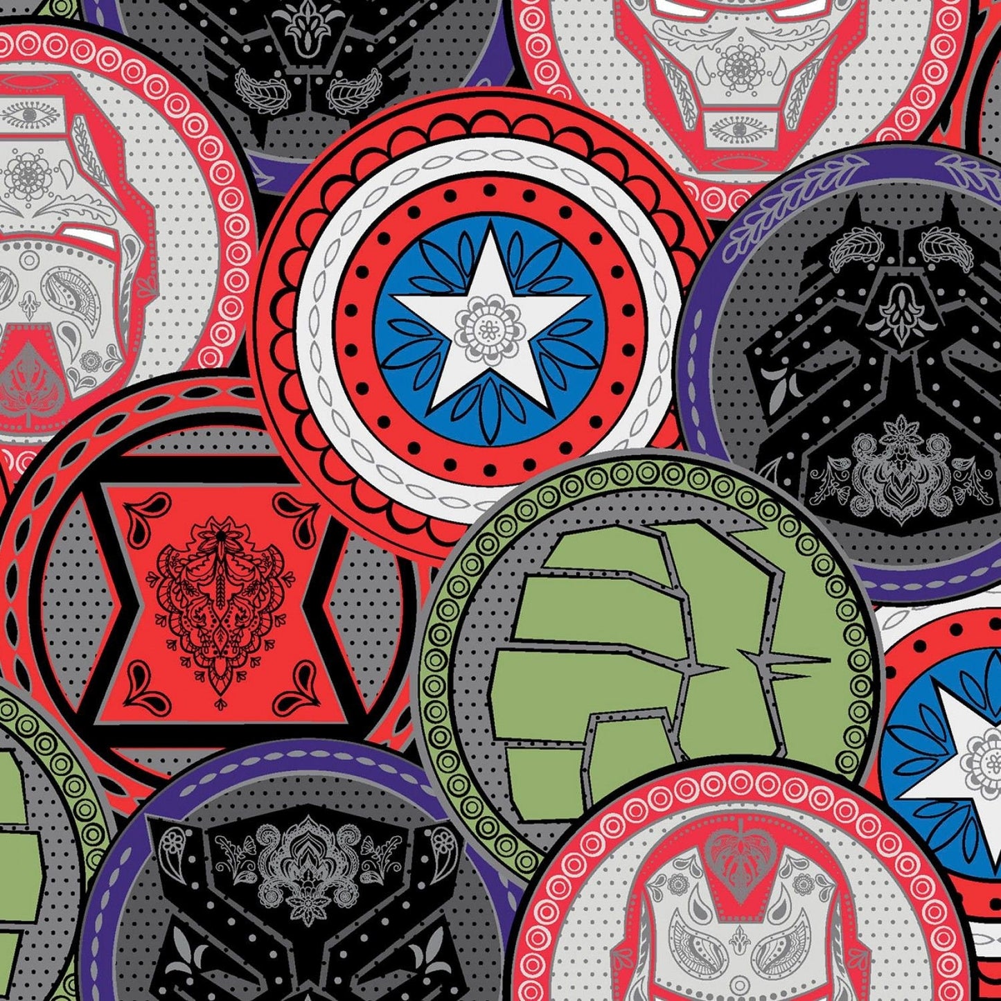 Licensed Marvel Coins 71718A620715 Cotton Woven Fabric