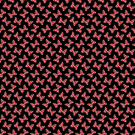 Licensed Disney Minnie Mouse Dot Couture Black 85271009-2 Cotton Woven Fabric