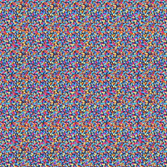La Vida Loca Funfetti Navy CX9419-NAVY Cotton Woven Fabric
