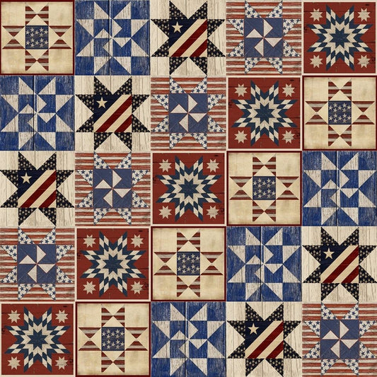 Patriotic Summer by Beth Albert Quilts Patriotic 17349-MLT Cotton Woven Fabric