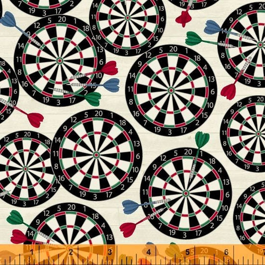 Man Cave by Rosemarie Lavin Dart Board 52413-4 Cotton Woven Fabric