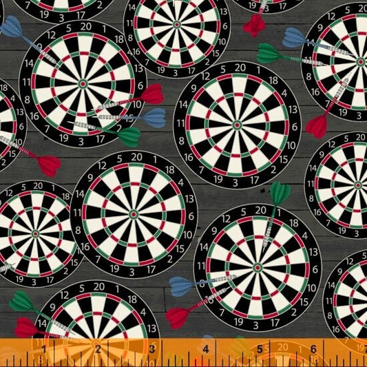 Man Cave by Rosemarie Lavin Dart Board 52413-5 Cotton Woven Fabric