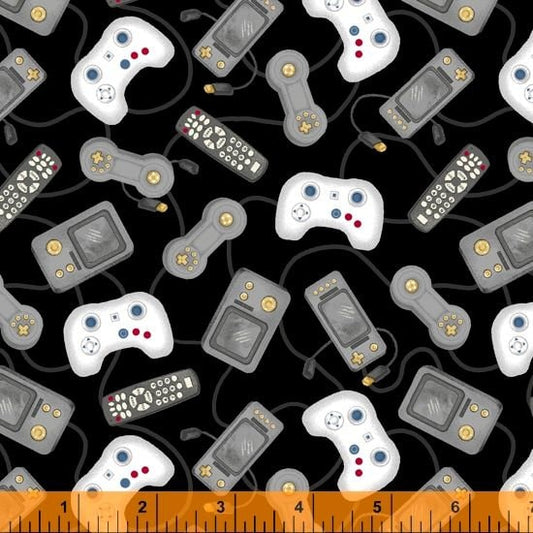 Man Cave by Rosemarie Lavin Game Controller 52415-2 Cotton Woven Fabric