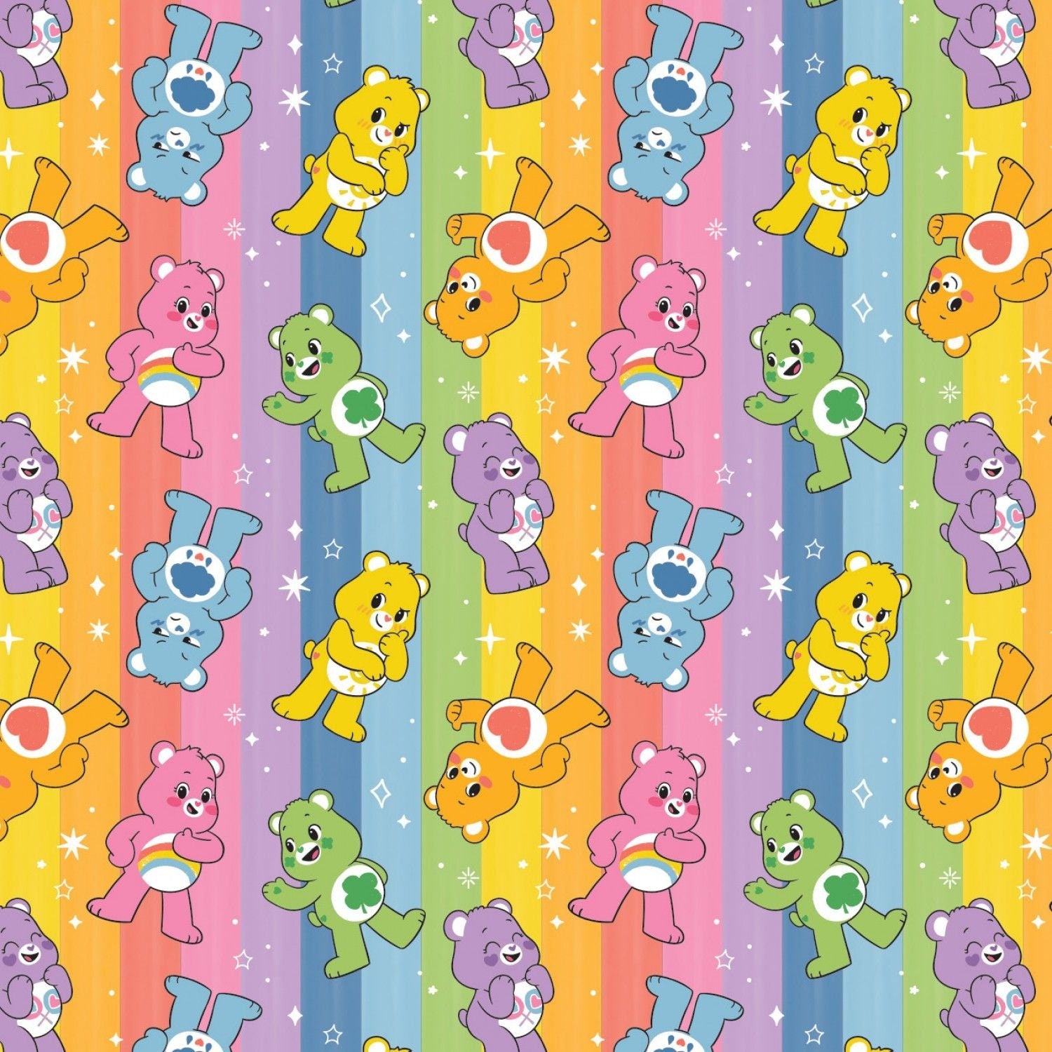 Licensed Care Bears Believe Rainbow 44010603-1 Cotton Woven Fabric ...