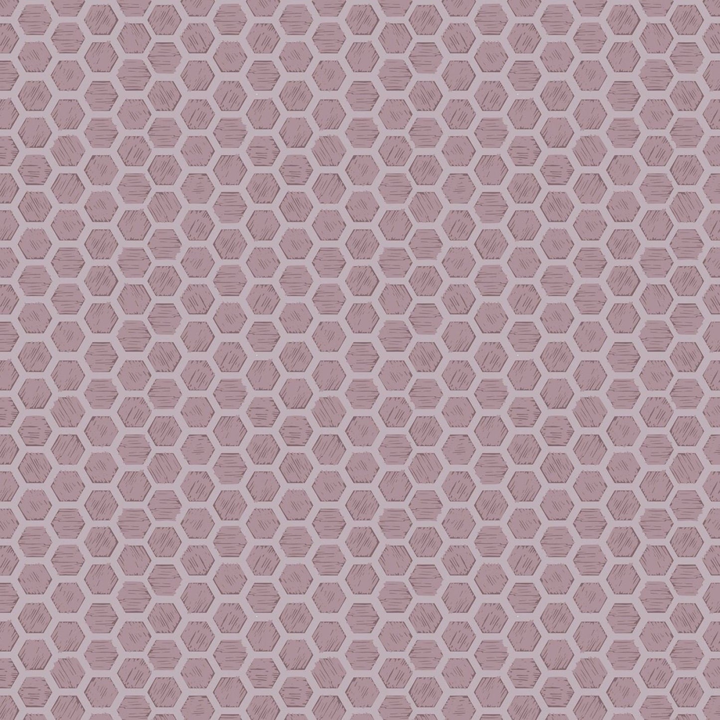 Queen Bee Honeycomb on Mid Lilac A501.3 Cotton Woven Fabric