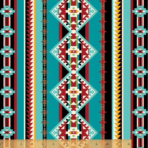 Spirit Trail by Whistler Studios Running River Turquoise 50636A-2 Cotton Woven Fabrics