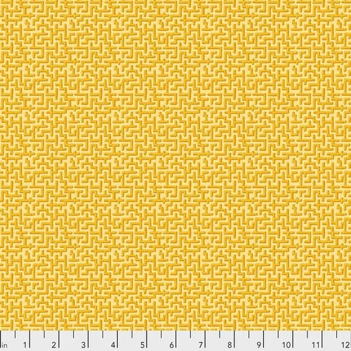 Jardin de la Reine by Odile Bailloeul Palace Maze Gold PWOB043.GOLD Cotton Woven Fabric