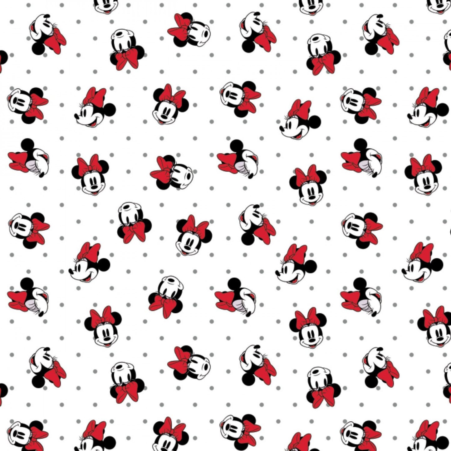 Licensed Disney Minnie Mouse Dreaming In Dots White 85271012-1 Cotton Woven Fabric
