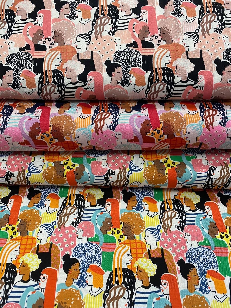 Nicole's Prints Stronger Together 8881A Bright Cotton Woven Fabric