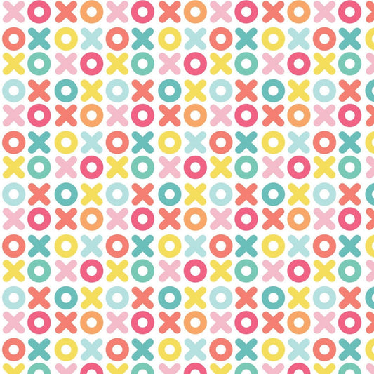 Be The Rainbow XOXO Bright White 21200402-1 Cotton Woven Fabric