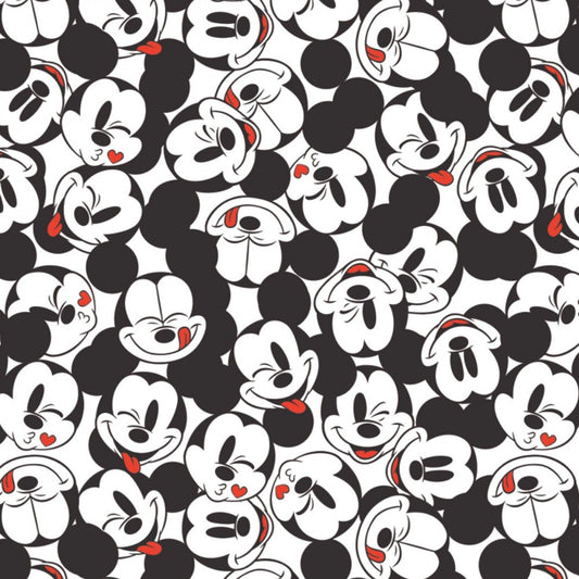 Licensed Disney It's a Mickey Thing Mickey Tossed White Stack 85271001-4 Cotton Woven Fabric