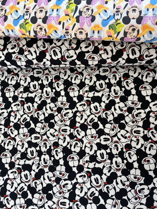 Licensed Disney It's a Mickey Thing Mickey Tossed White Stack 85271001-4 Cotton Woven Fabric