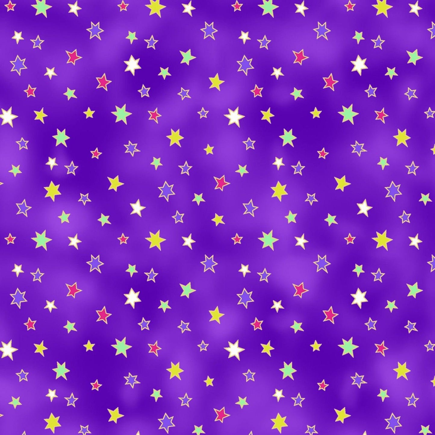 Celestial Magic by Laurel Burch Stars Dark Eggplant Y3166-46 Cotton Woven Fabric