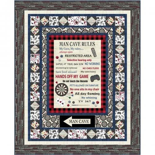 My Cave, My Rules by Heide Pridemore Quilt Kit USA Shipping included in price