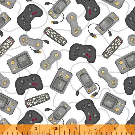 Man Cave by Rosemarie Lavin Game Controller 52415-6 Cotton Woven Fabric