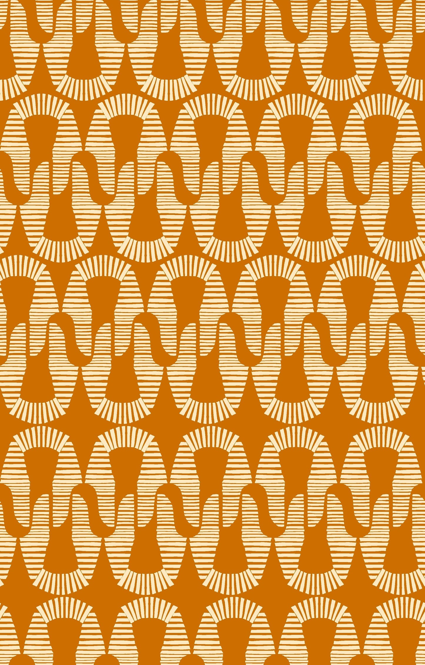 The Eye of Egypt Cream coloured Pharaoh Hat on Orange 4501-402 Digitally Printed Cotton Woven Fabric