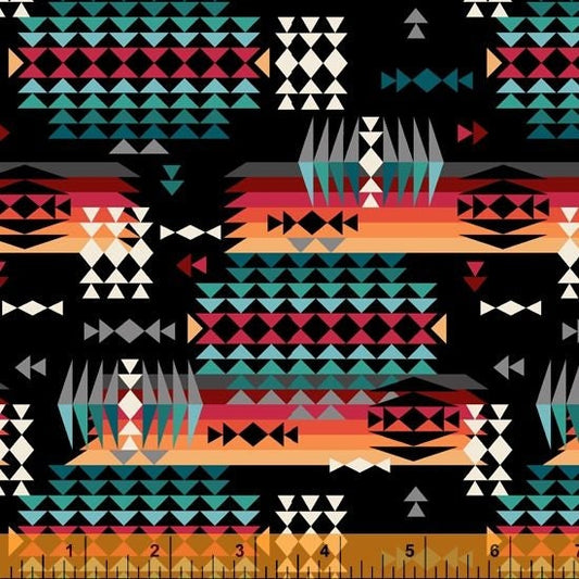 Spirit Trail by Whistler Studios Mountain Pass Black 52447-2 Cotton Woven Fabrics