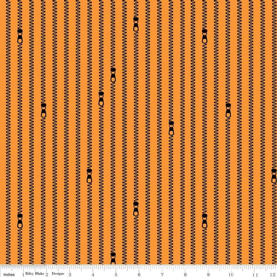 Old Made by J. Wecker Frisch Zipper Stripes Orange C10597-ORANGE Cotton Woven Fabric