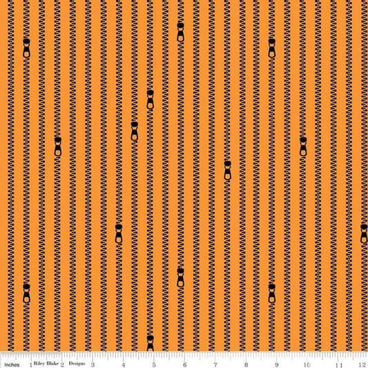 Old Made by J. Wecker Frisch Zipper Stripes Orange C10597-ORANGE Cotton Woven Fabric