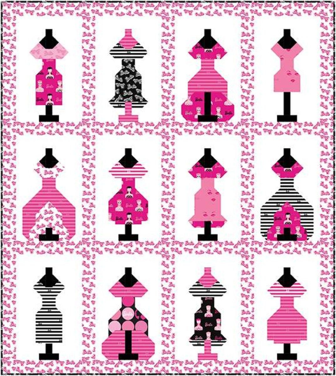 Licensed Barbie The Dress Up Quilt Kit KTB-16821 Price includes USA Shipping