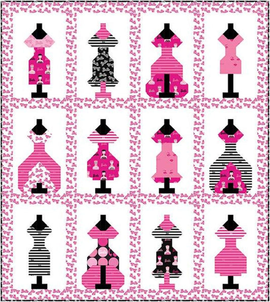 Licensed Barbie The Dress Up Quilt Kit KTB-16821