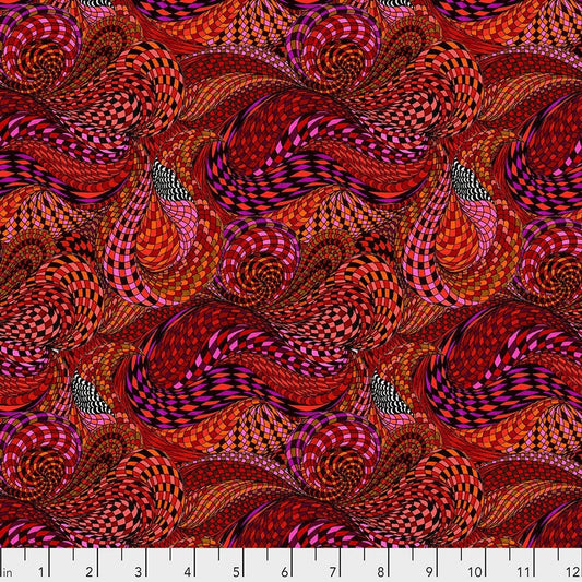 Bio Geo by Adrienne Leban Rapture Red PWAL007.RED Cotton Woven Fabric