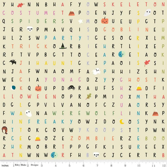 Tiny Treaters by Jill Howarth Spooky Search Cream C10484-CREAM Cotton Woven Fabric