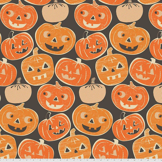 Spooktacular by Maude Asbury Pumpkintopia Black PWMA006.XBLACK Cotton Woven Fabric