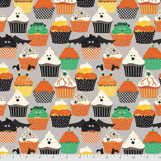 Boolicious by Maude Asbury Frankencakes Grey PWMA003.XGREY Cotton Woven Fabric