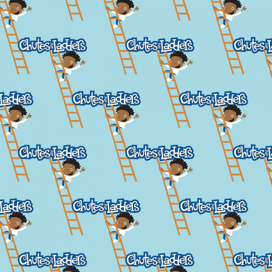 Licensed Hasbro Gaming 2 Chutes & Ladders Player One Blue 95070305-1 Cotton Woven Fabric