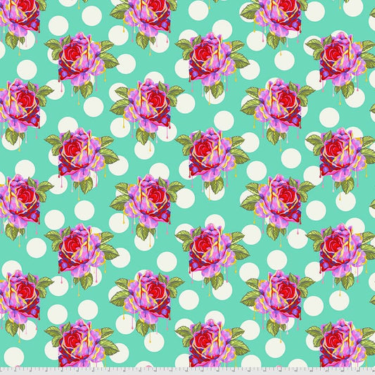 Tula Pink Curiouser & Curiouser Painted Roses Wonder PWTP161.WONDER Cotton Woven Fabric