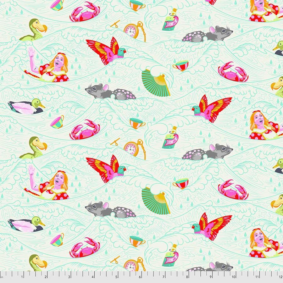Tula Pink Curiouser & Curiouser Sea of Tears Wonder PWTP162.WONDER Cotton Woven Fabric
