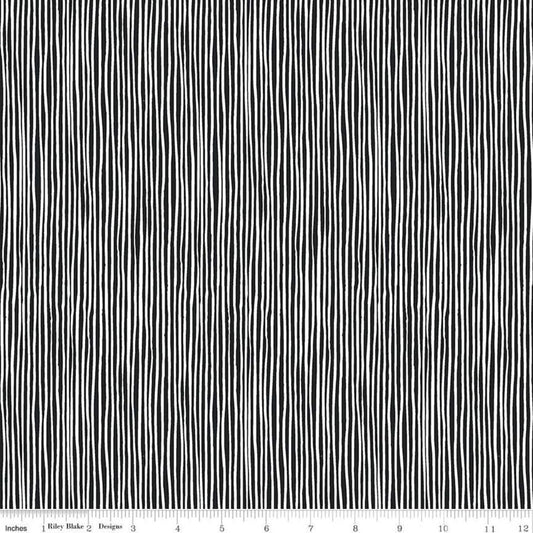 Tiny Treaters by Jill Howarth Stripe Charcoal C10486-CHARCOAL Cotton Woven Fabric