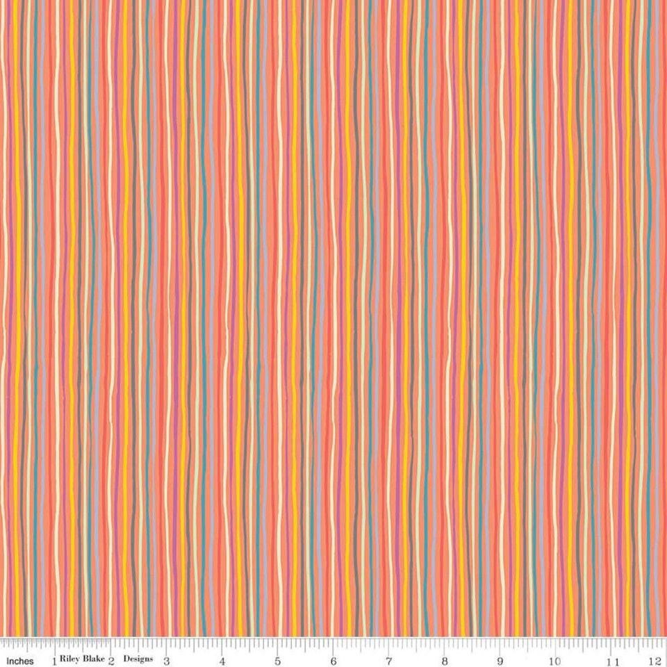 Tiny Treaters by Jill Howarth Stripe Orange C10486-ORANGE Cotton Woven Fabric