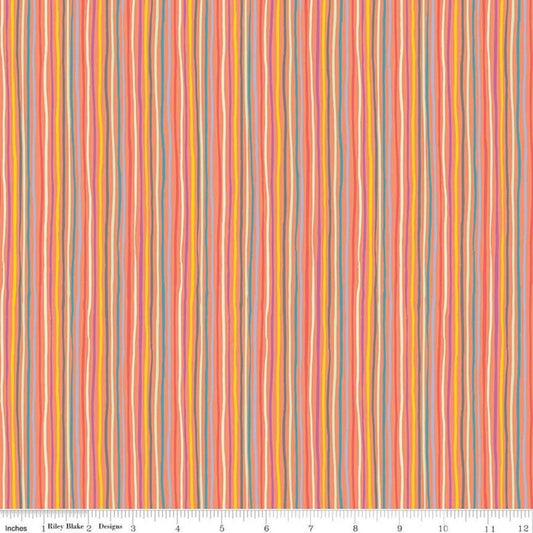 Tiny Treaters by Jill Howarth Stripe Orange C10486-ORANGE Cotton Woven Fabric