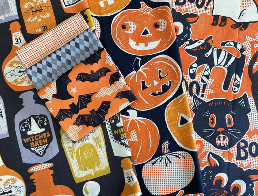 Spooktacular by Maude Asbury Gone Batty Orange PWMA007.XORANGE Cotton Woven Fabric