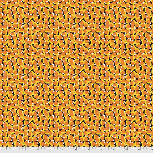 Boolicious by Maude Asbury Pumpkin Teeth Black PWMA002.XBLACK Cotton Woven Fabric