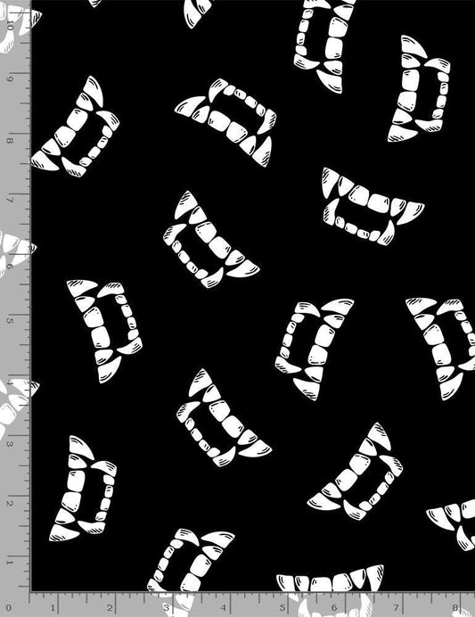 Vampire Glow Vampire Teeth FUN-CG8539-GLOW Glow in the Dark Cotton Woven Fabric