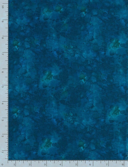 Solid-ish Azure Watercolor Texture KIM-C6100-AZURE Cotton Woven Fabric