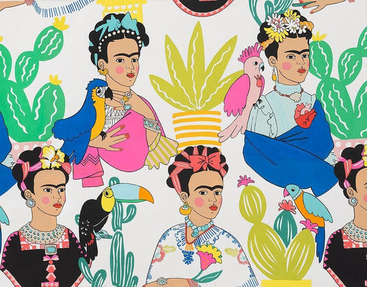 Folklorico Frida con Las Plumas Natural 8857A Cotton Woven Fabric