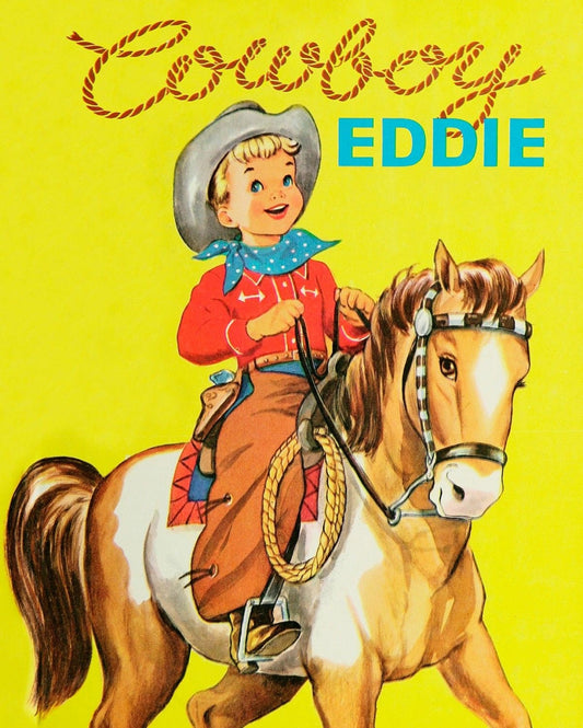 Vintage Storybook 2 Cowboy Eddie 36" Panel BW01540C1 Cotton Woven Panel