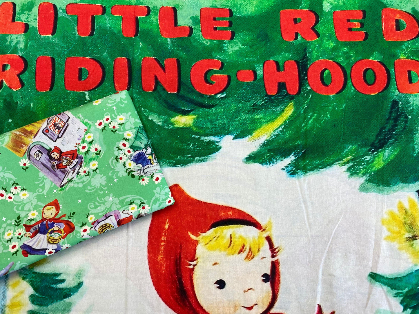 Vintage Storybook 2 Little Red Riding Hood BW01670C1 Cotton Woven Fabric