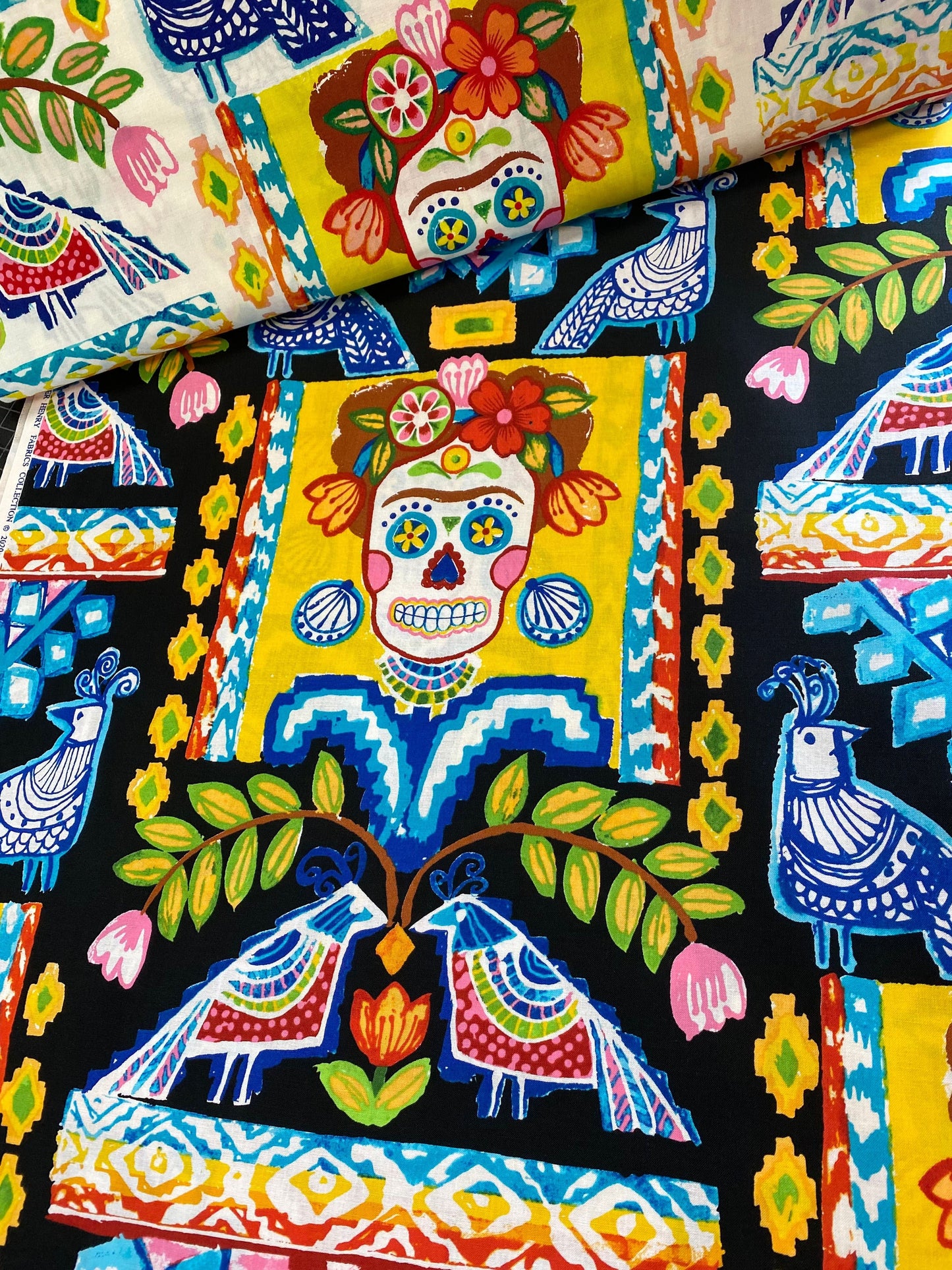 Folklorico Ikat de Polanco 8863B Black Cotton Woven Fabric
