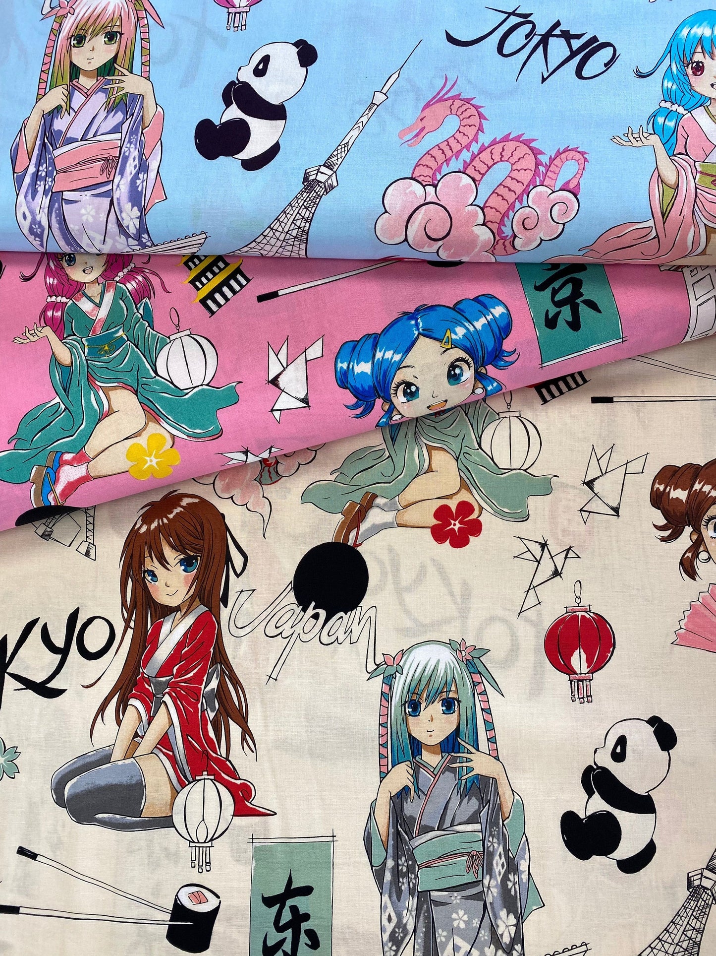Nicole's Prints Tokyo Dream 8876B Hot Pink Cotton Woven Fabric